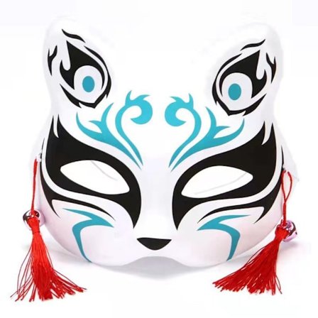 2 stk Anime Foxes Mask Half Face Masks 2 2