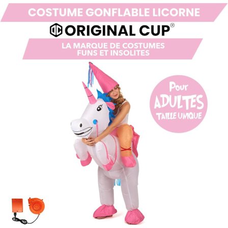 Oppustelig Enhjørning Kostume - Sjovt Oppusteligt Kostume - Premium—max