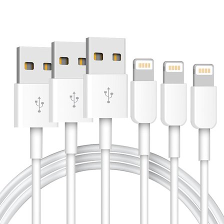 iPhone Laddningskabel Lång 2 Meter Lightning Kabel Snabbladdningssladd Höghastighets Data Synk USB-Kabel