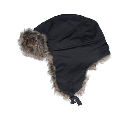 Beechfield - Black trapper Beanie - Sherpa Hat Black Trapper @ Hatstore
