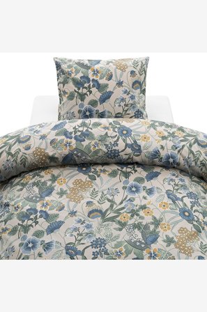 Borganäs of Sweden - 2-Dels Set Blombacken - Flerfärgad - Påslakanset - 150X210 - Från Homeroom