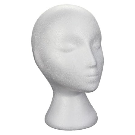 Skumdukkehoved Stabil Base 11 Hvid Parykstativ til Rekvisitter Salon