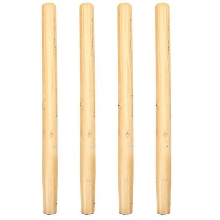 4 stk. træhåndtag Håndtag i hårdt træ Landskabspleje Værktøj Udskiftning Træhåndtag (FMY)