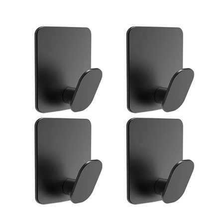 4 stk. Rustfri stærk selvklæbende sæt Multifunktionel hul-fri monteringsvægkrog til stuen 4 stk.