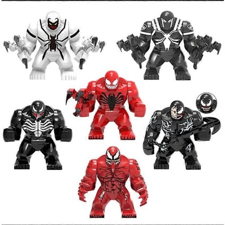 6-pack Venom Legends Series Actionfigur Byggset Samlarfigurer Venom Staty Leksak Actionfigurer Leksaksdekorationer