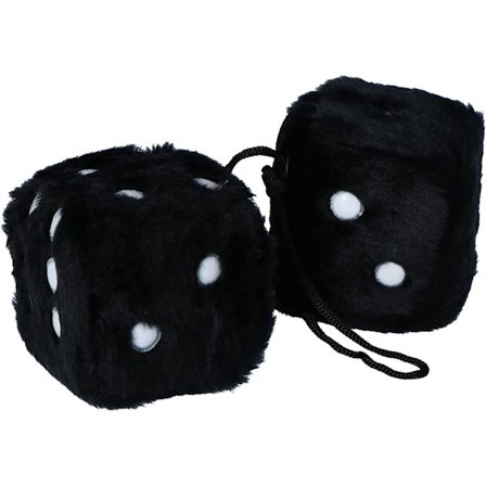 6 cm lang varmhårstemplet prikk terning plysjleketøy kube anheng speil