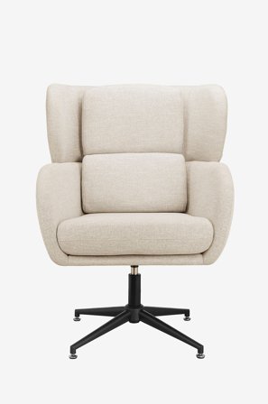 Loft24 - Lounge-tuoli Kääntyvä tuoli Vanessa - Valkoinen - Nojatuolit - - Homeroom