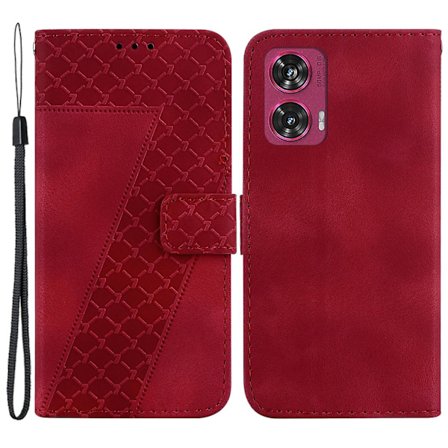 Plånboksfodral för Motorola Edge 50 Fusion 5G PU Läder Präglat Telefonskal