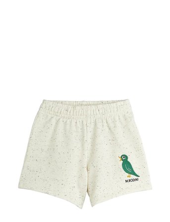 Mini Rodini Bird Emb Neps Sweatshorts - Cream - 140/146