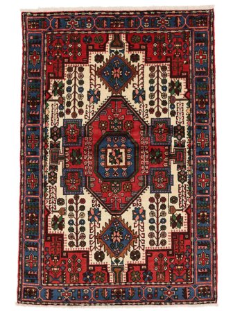 Orientalisk Nahavand Old Matta 138X205 Svart/Mörkröd Ull, Persien/Iran
