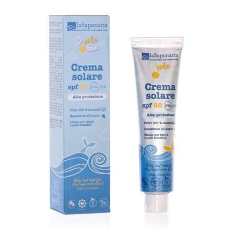 LA SAPONARIA Crema Solare SPF50 40ml - Crema solare corpo alta prot.