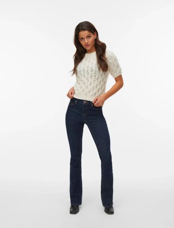 Vero Moda Vmcatania 2/4 Pearl Pullover Vip - Cream - XL