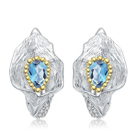 S925 Sterling Silver Vintage örhängen