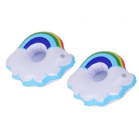 Täytettävä juomateline, Mini-vesialuset kelluvat täytettävät kuppitelineet Uima-allas Juomaleiju Lelut Täytettävä ympyräallas