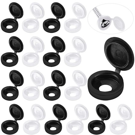 100 kappaletta saranoidut ruuvin kansihatut muoviset ruuvin kannet taittoruuvi