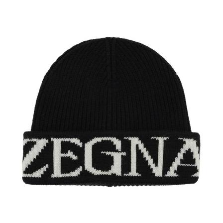 Z Zegna, Beanies Zwart, Heren, Maat:ONE Size