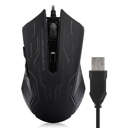 Lydløs Gaming Mus USB Kablet Desktop Laptop Mus G6 1,5m 6-Gear Justerbar