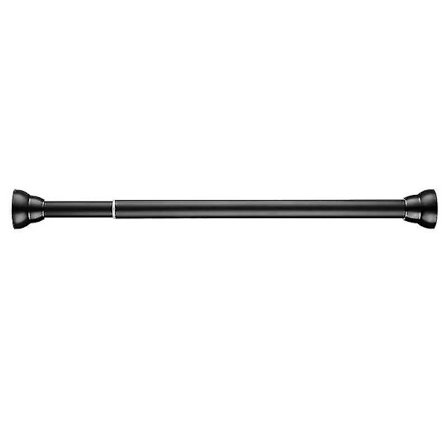 Torkning av kläder utan perforering, duschdraperistång och teleskopisk sovrumsstöd (svart: 30-45 cm, längdjusterbar)