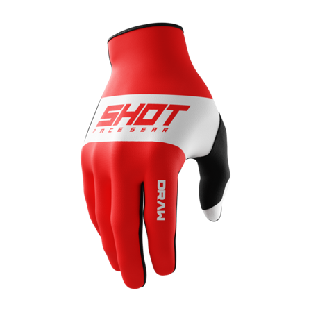 Motokrosové Rukavice Shot Draw Sky Červená M