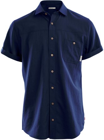 Aclima LeisureWool Short Sleeve Shirt Man Navy Blazer