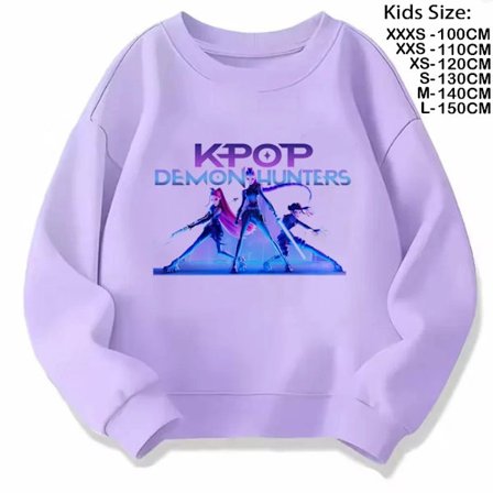 Filmfans Gave Kpop Demon Hunters Hættetrøje Piger Børn Huntrix Børne Sweatshirt Sød Tiger Harajuku Hættetrøje til Drenge Piger