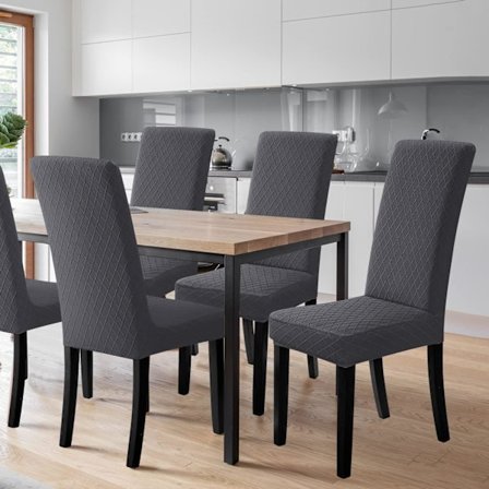 Stolbetræk 4 stk. Spisestolebetræk Stretch Stolbetræk Universal Vaskbart Aftageligt Betræk til Spisestue Kontor Hotel Bryllup