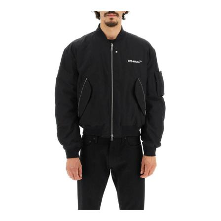Off White Bomber Jakke Sort, Herre