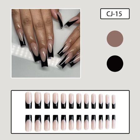 Franske falske negle Ballerina falske negle CJ-15 CJ-15