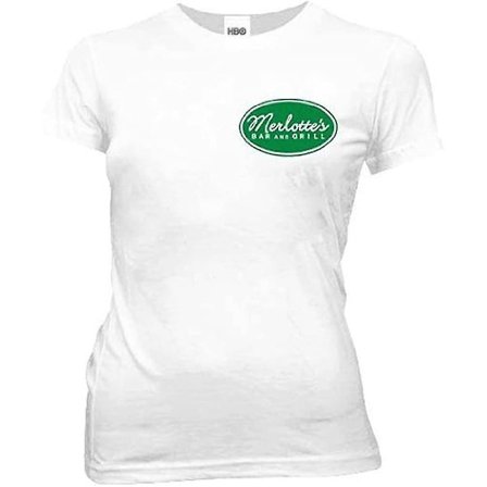 True Blood Merlottes Bar And Grill Juniors Vit T-shirt T-shirt