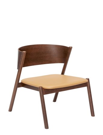 Hübsch Oblique Lounge Chair Seat Dark Brown - Brown - ONE SIZE