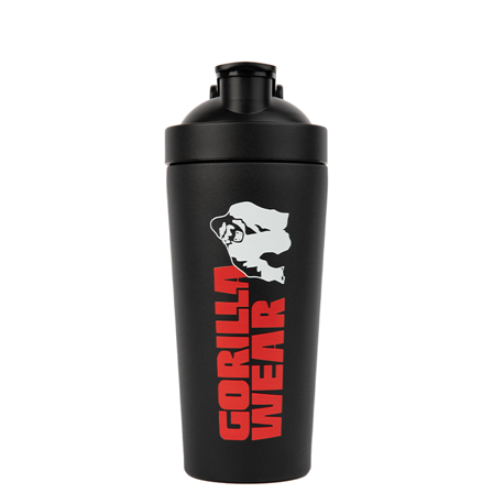 Shakers Gorilla Wear Metal Shaker Sort 740 ml - Bodyman.dk