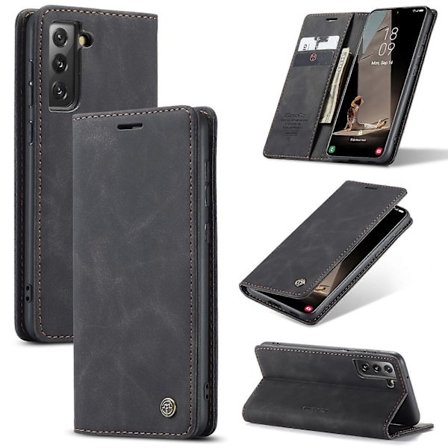 Til Samsung Galaxy S21 FE CaseMe 013 Multifunktionelt Horisontalt Flip Læder Etui, med Kort Slot & Holder & Wallet [DB]