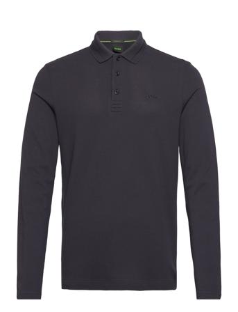 Plisy Polos Long-sleeved Marineblå BOSS*Betinget Tilbud