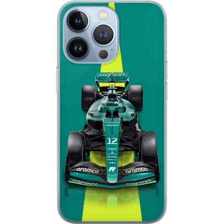 Yhteensopiva Puhelinkuori Apple Apple iPhone 13 Pro Aston Martinin Formula 1 -auto vihreässä kilpailumuotoilussa, jossa on moderni studiosentuntma