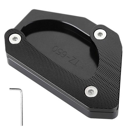 Motorsykkel Støttefotforlengelse Støtteplate Aluminium Legering Utskifting for Suzuki V STROM 650XT DL650 2004-2020 Svart