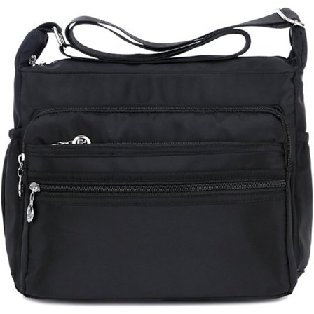 Messenger bag i nylon Oxford-tyg (svart), avslappnad canvas messenger bag för dam, vattentät axelremsväska för dam