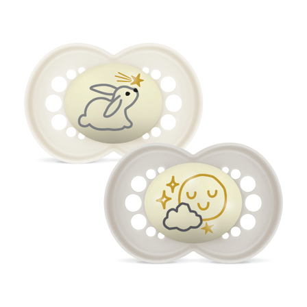 MAM Original Night Smokk, 6-16 mnd, beige, 2 stk.