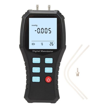 Digital HVAC Manometer Håndholdt Gas Lufttryksmåler til Klimaanlægs Ventilationssystem