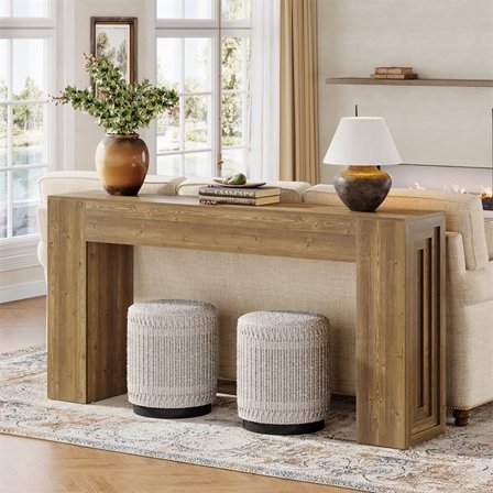 Avlastningsbord i trä med lantlig design 160x30x80cm