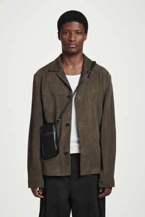 COS Männer Umhängetasche Für Handys Canvas in Schwarz