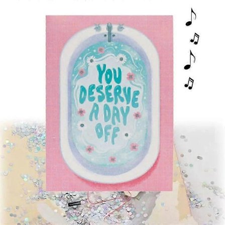 "Joker-lykønskningskort, endeløst mors dag-kort med non-stop mor-syngende kort med glimmer"