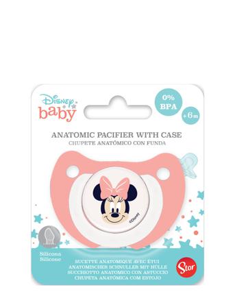 Disney Baby Orthodontic Pacifier Silic +6M Minnie Pink Magic Store