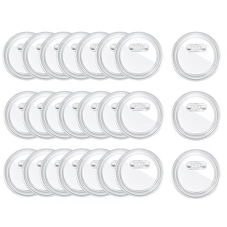 3 tommer akryl knapnåle klare plastik knap badges knap håndværk knap med knap tomme knapper foto knapper knap, 25 pakke