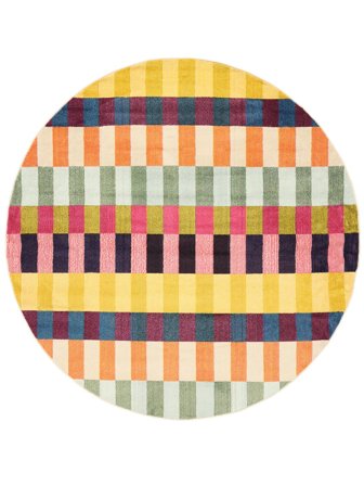 Flor Mehrfarbig Rund Oeko-Tex Teppich