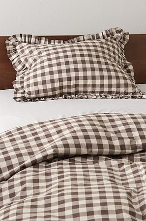 Jotex - Frill Tyynyliina Röyhelöinen Orgaaninen 50x60 Cm Ruskea/beige Ruskea/beige - LAUREN - Osta Tyynyliinat Jotex