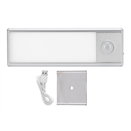 Erittäin ohut 12 cm LED-sensorivalo lämmin valkoinen älykäs USB-lataus yövalo kaappiin ja sängyn viereen