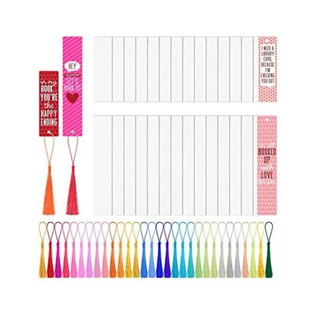 30 stk Sublimeringsblanker Bogmærker, Blanke Produkter Varmeoverførsel Til DIY Bogmærkehåndværk, Dobbeltsidet