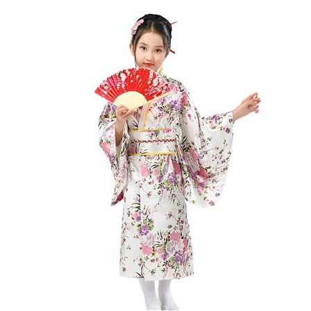 Flickdräkter Kläder Kimono Morgonrock Japansk Traditionell Kostym