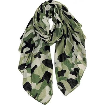 Halsduk - Lätt sommarresehalsduk Camo Print Shawl Wrap, mjuk och andningsbar, bekväm och lätt.