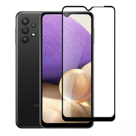 SKALO Samsung A32 5G Full Cover karkaistu lasi näytönsuoja - musta Black